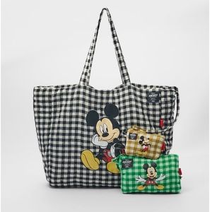 Mickey Mouse Disney Gingham Shopper Zara NWT Tote bag